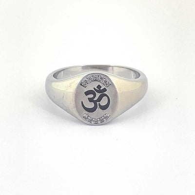 Men's Classy Religious Om Ring 92.5 purity silver