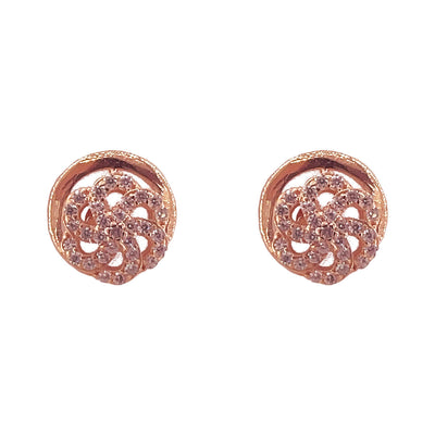 Women's Silver Rose Gold Wild Flower Elegant Earring 92.5 Pure Silver