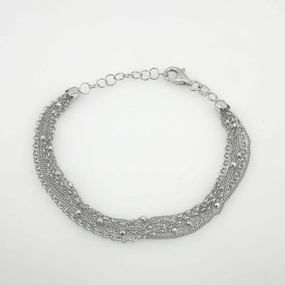 Women's Silver Splendid Multi Strand Elegant Bracelet 92.5 Pure Silver