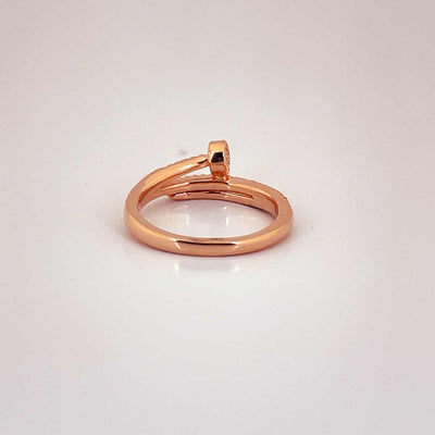 Women's Classy Rose Gold Three Layer Cuddle Ring 92.5 purity silver