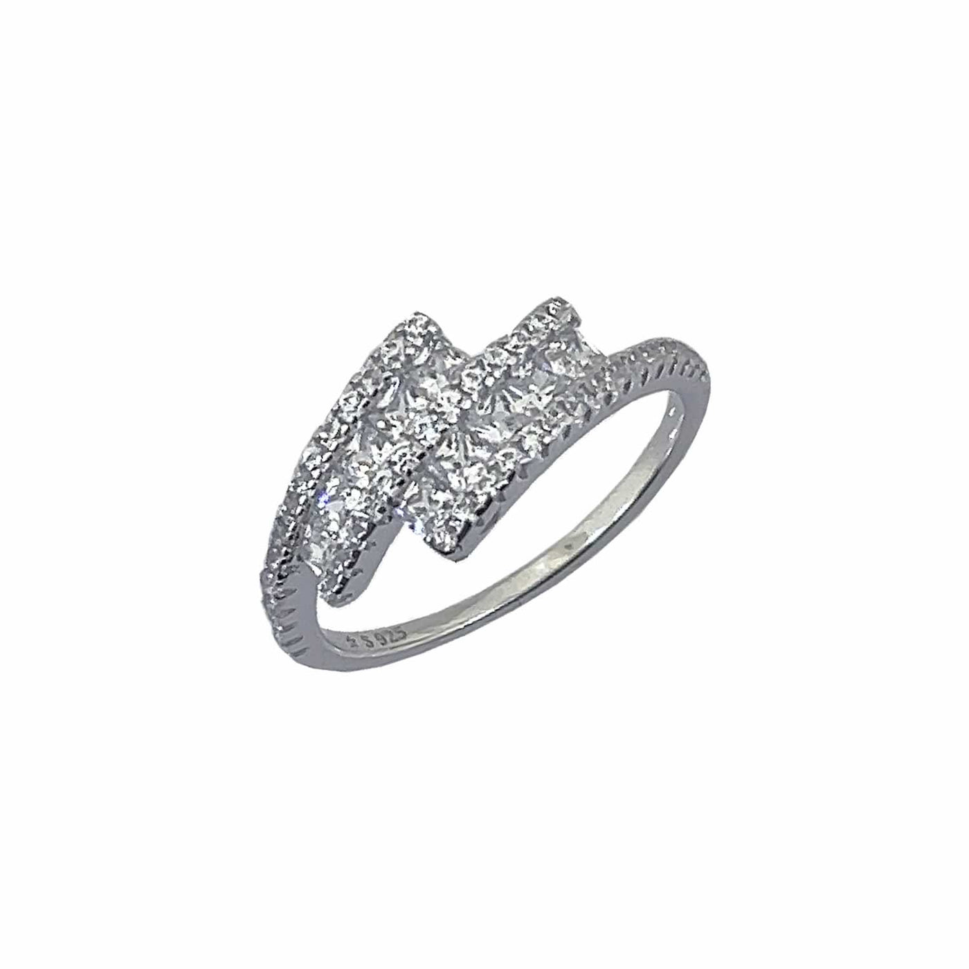 Women's Classy Cuddle Layered Ring 92.5 purity silver