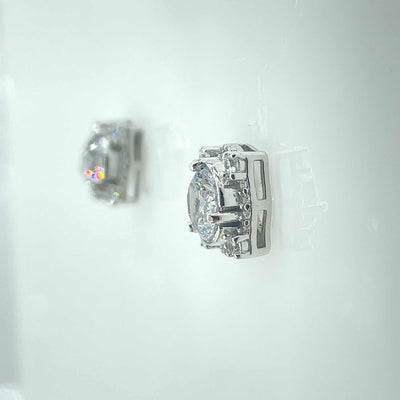 Women's Silver Solitaire Cut Stud  Earring  92.5 Pure Silver