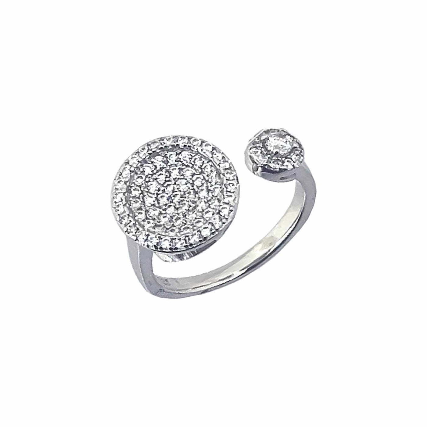 Women's Classy Constellation and Flower Adjustable Open  Ring 92.5 purity silver