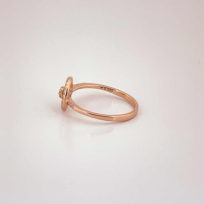 Women's Classy Rose Gold Floweret Statement  Ring 92.5 purity silver