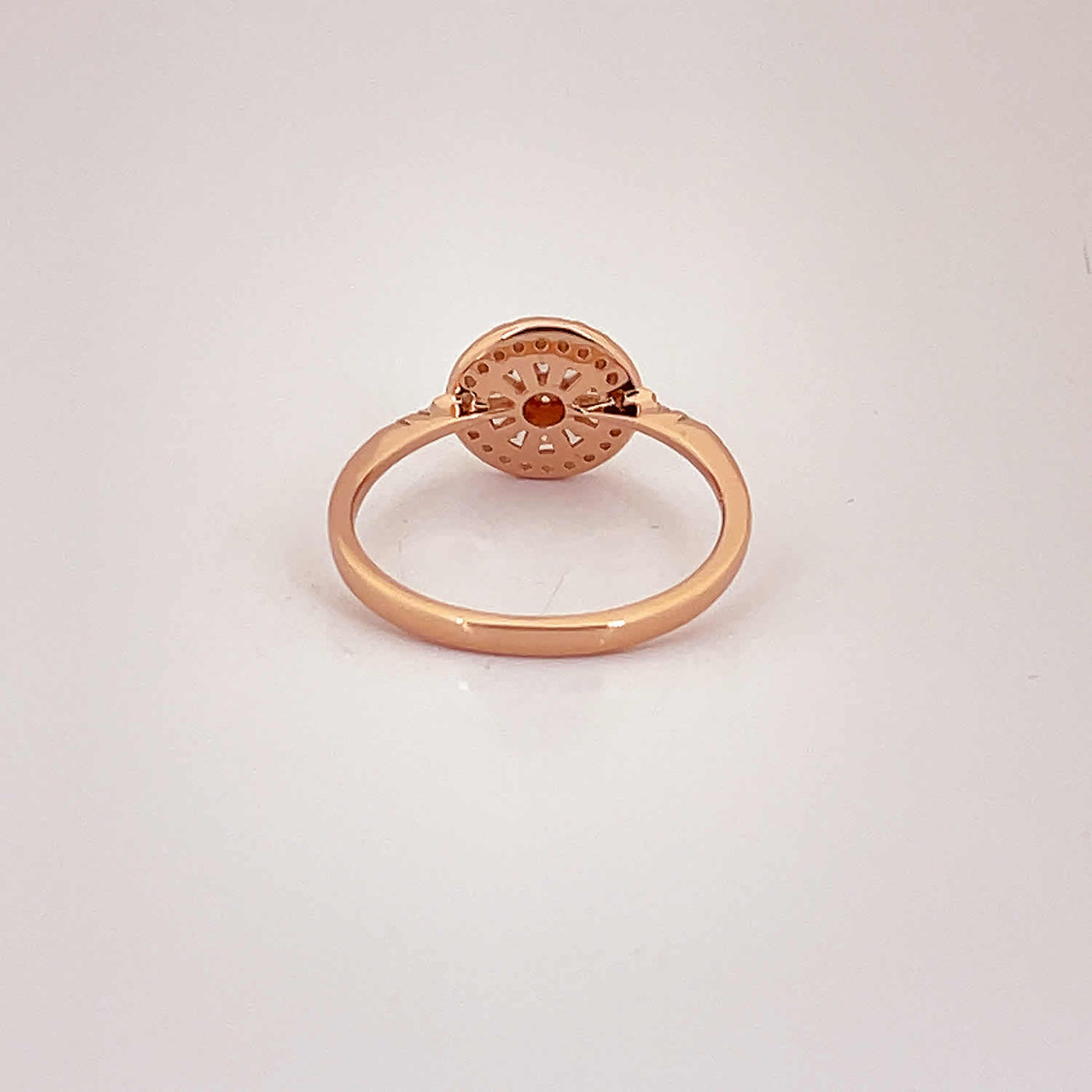 Women's Classy Rose Gold Floweret Statement  Ring 92.5 purity silver