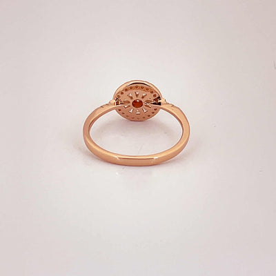 Women's Classy Rose Gold Floweret Statement  Ring 92.5 purity silver