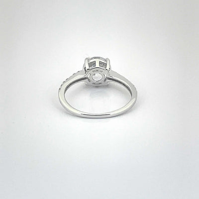 Women's Round  Solitaire Classy Statement Ring 92.5 purity silver