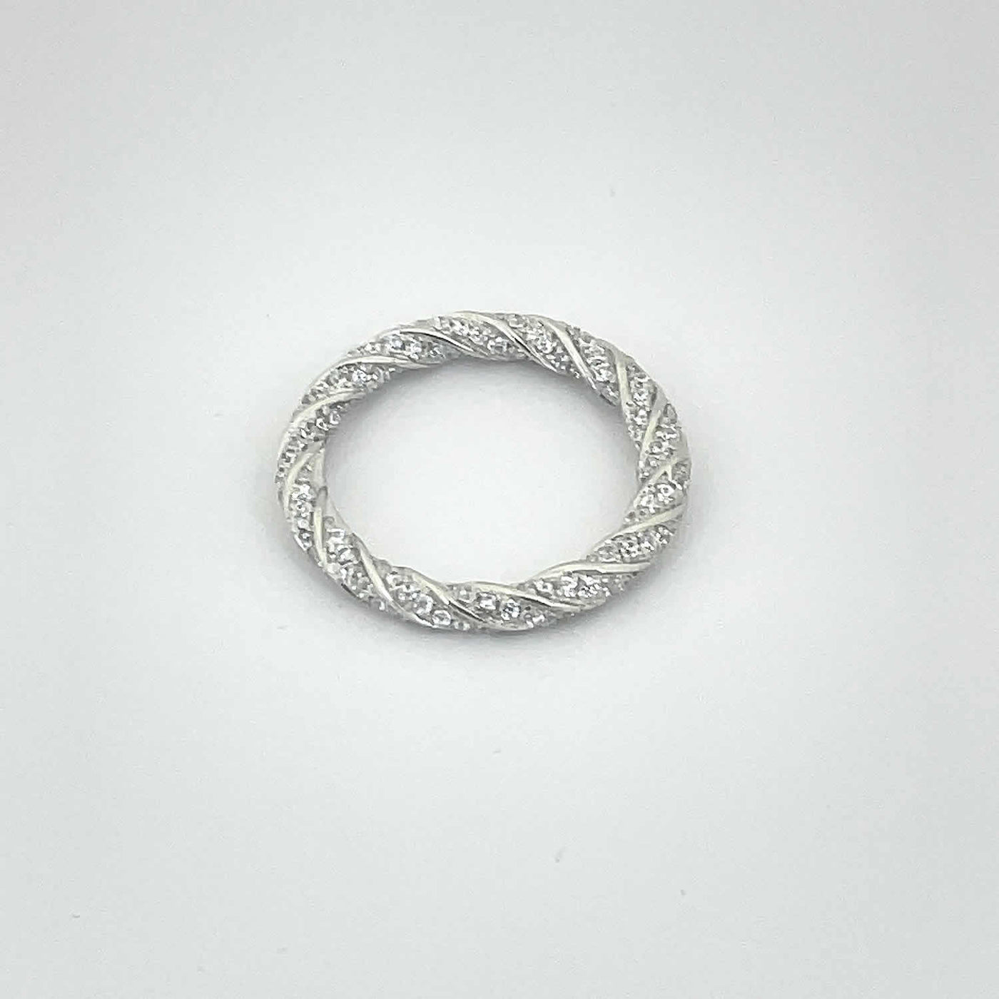 Women's Classy Engraved Rope  Ring 92.5 purity silver