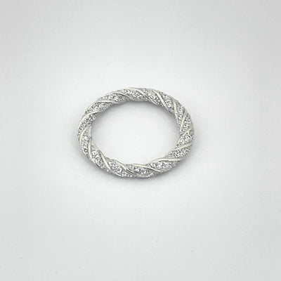 Women's Classy Engraved Rope  Ring 92.5 purity silver