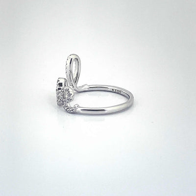 Women's Classy Love Cursive Ring 92.5 purity silver