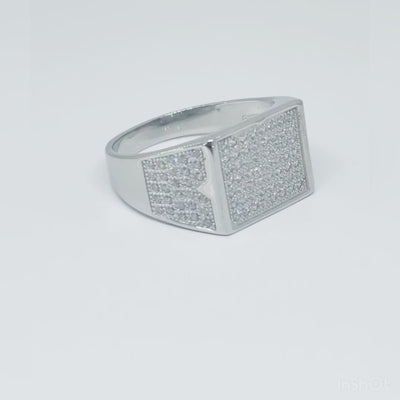 Men's Classy Cocktail  Statement Ring 92.5 purity silver